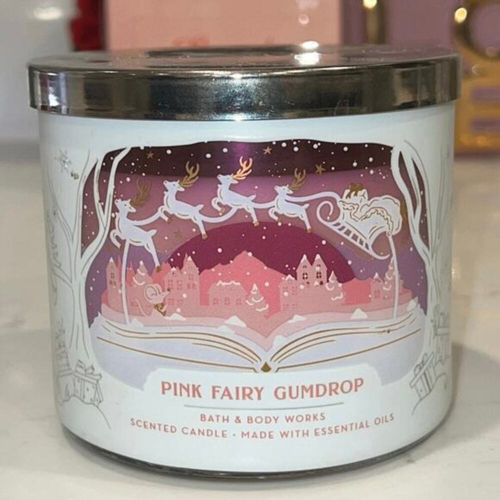 Bath & Bodyworks Pink Fairy 
Gumdrop
3 Wick Candle